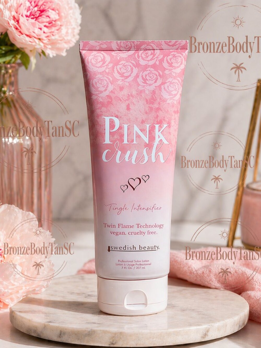 Swedish Beauty - Pink Crush - Tingle Intensifier Salon Lotion - New Bottle 7 oz